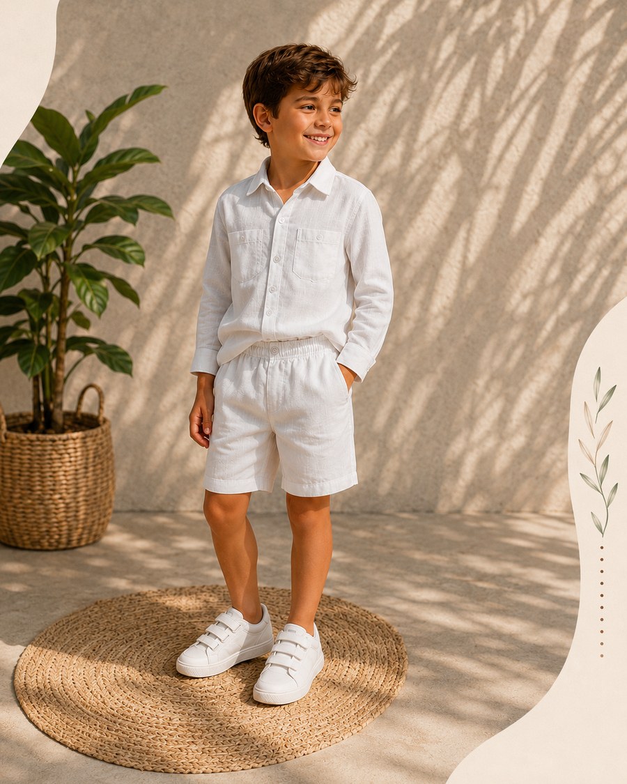 Conjunto masculino infantil branco